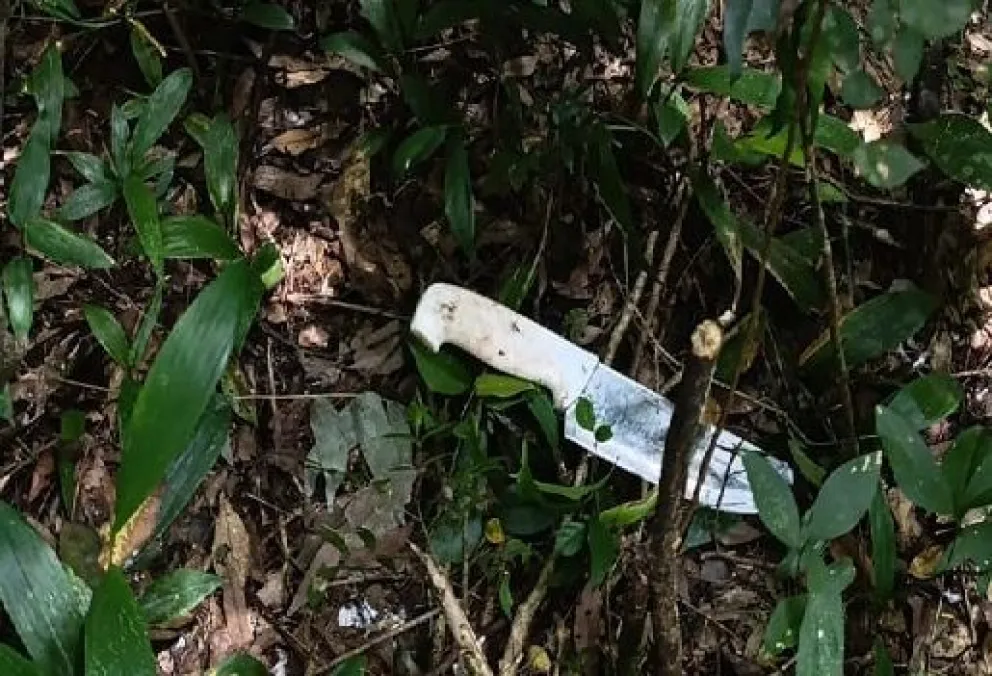 Durante la detención del adolescente, la Policía secuestró un cuchillo. Foto: Policía de Misiones