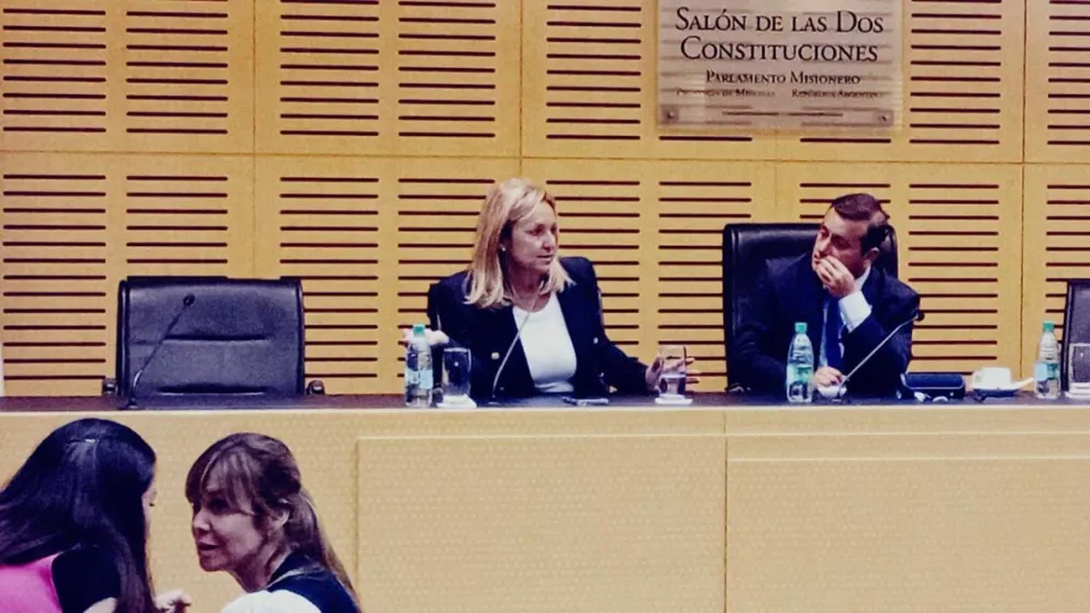 Dupuy estuvo acompañada del presidente de la Cámara, Herrera Ahuad.