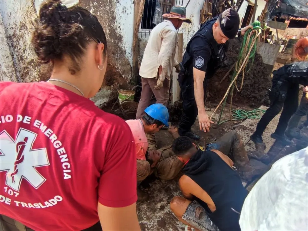 El hombre fue hospitalizado y está fuera de peligro. //Foto: Policía de Misiones.