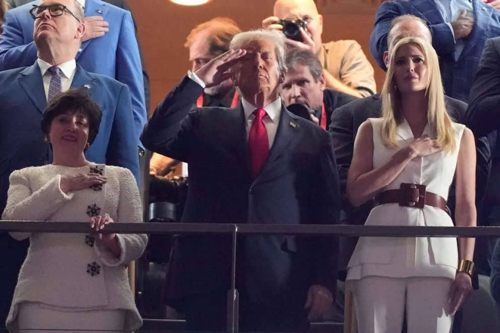 Trump presente en el Superbowl. //Foto: AP.