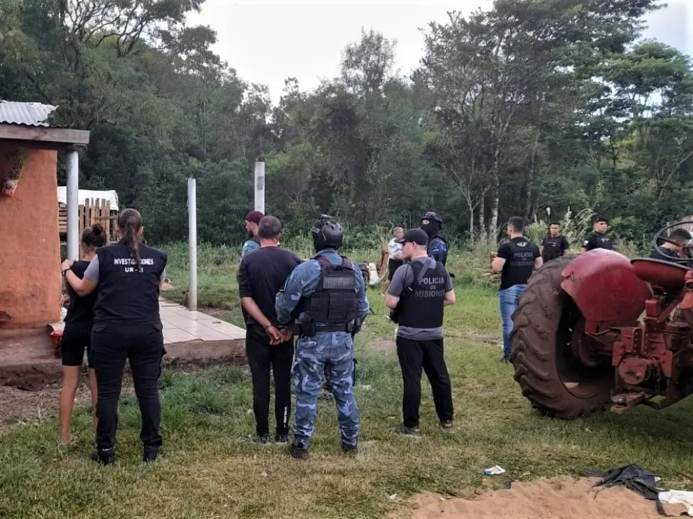Los detenidos en Panambí. //Foto: Policía de Misiones.