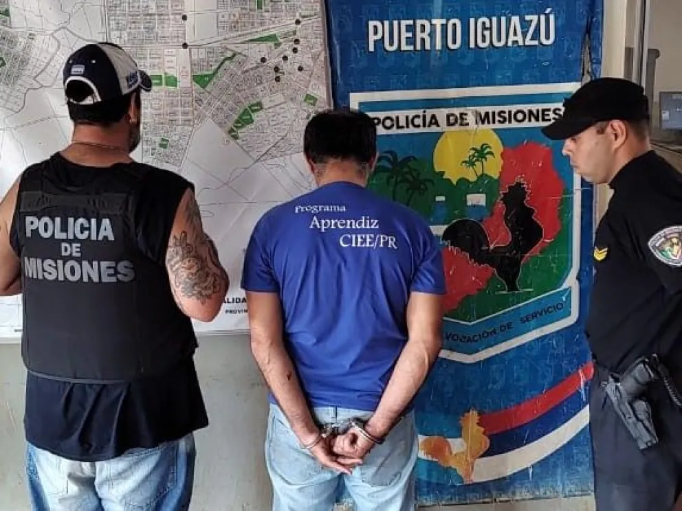 El sospechoso tras las rejas. //Foto: Policía de Misiones.