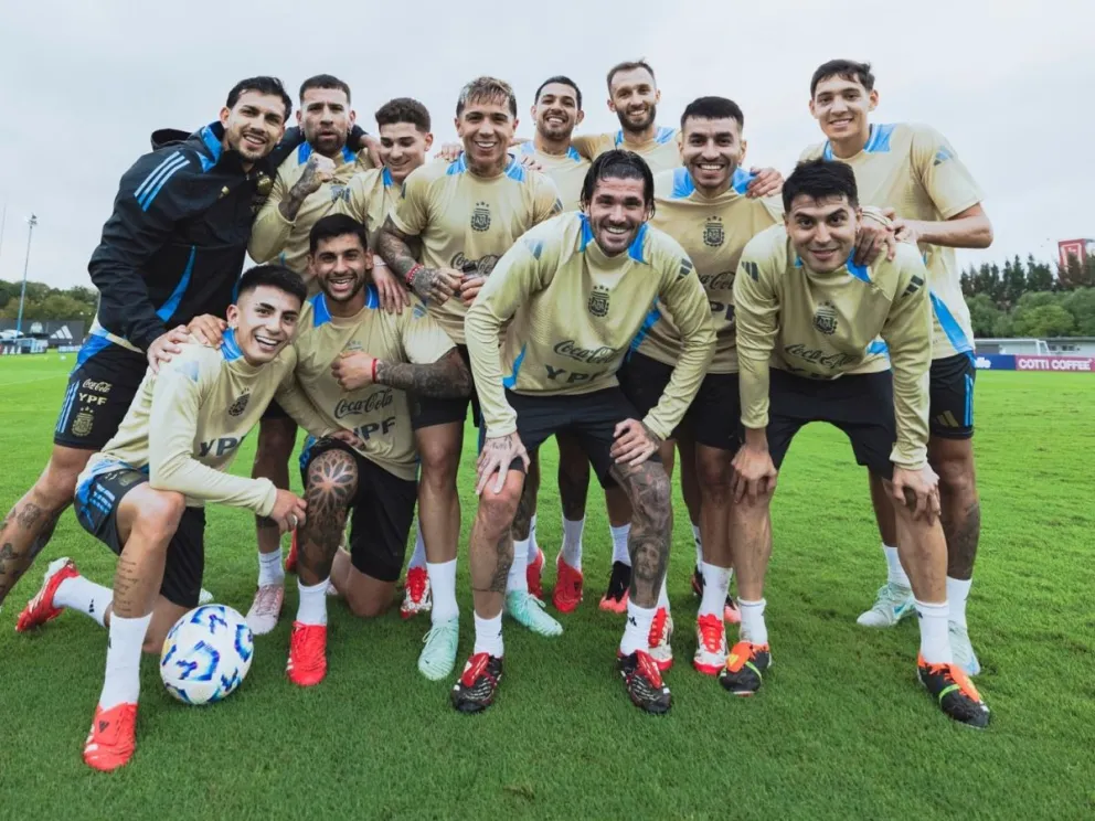 Entrenamiento liviano y a esperar el cruce con los brasileños. //Foto: AFA - Selección.
