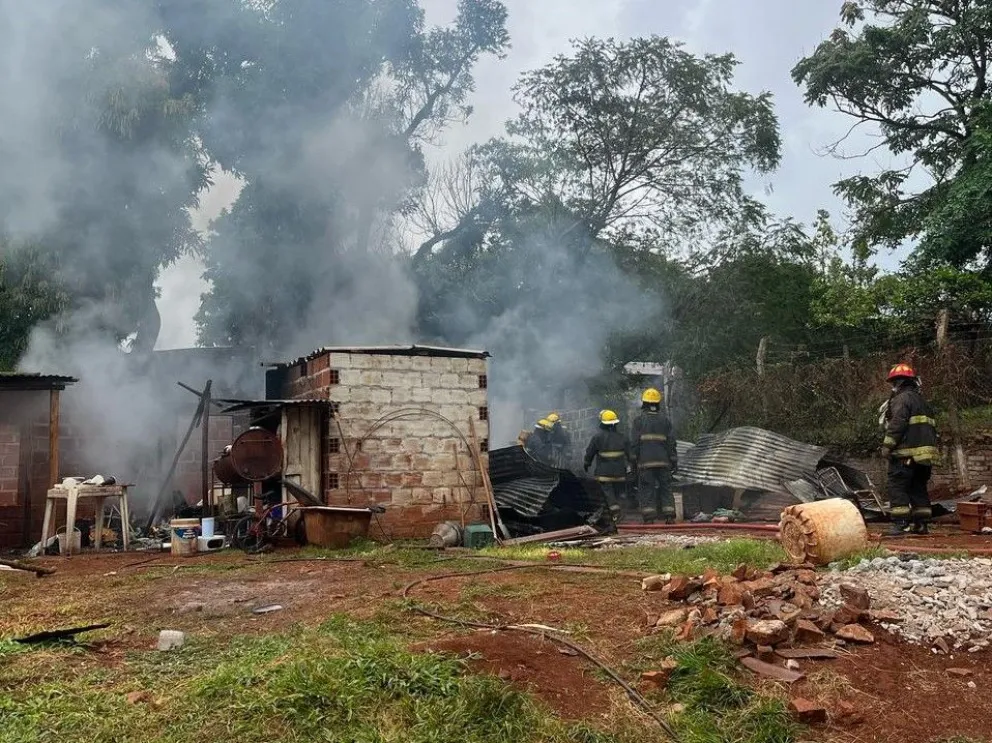 Los daños materiales fueron totales. //Foto: Policía de Misiones.