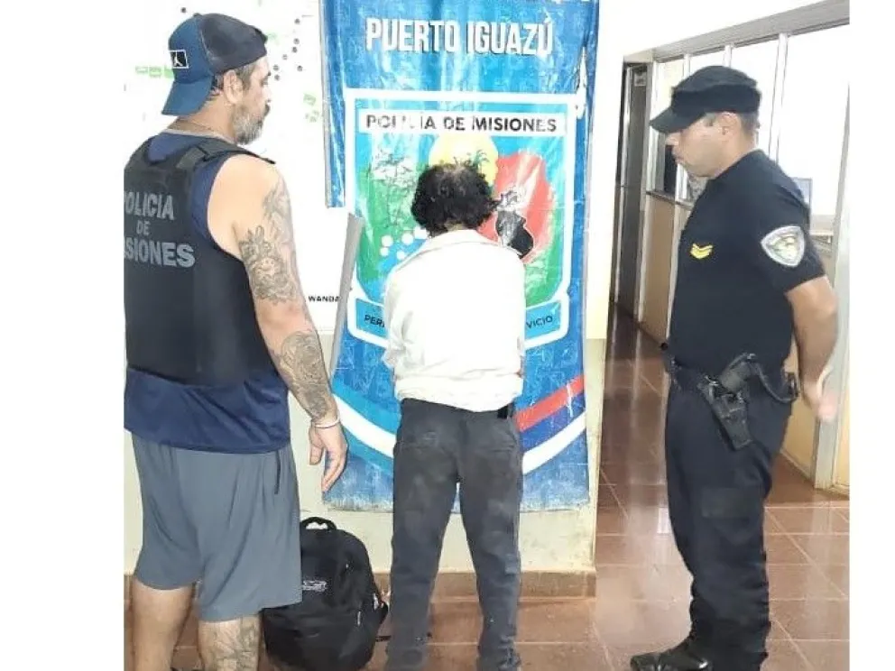 El sospechoso está detenido y será indagado mañana. //Foto: Policía de Misiones.