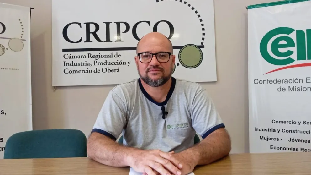 Daniel Friedrich, presidente de la Cámara de Comercio de Oberá. Foto: Luciano Ferreyra. 