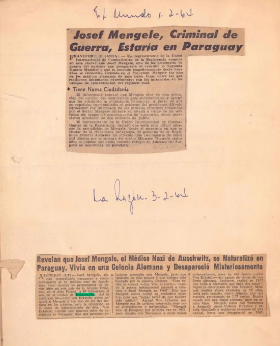 Documentos oficiales desclasificados confirman búsqueda de nazis en Misiones imagen-20