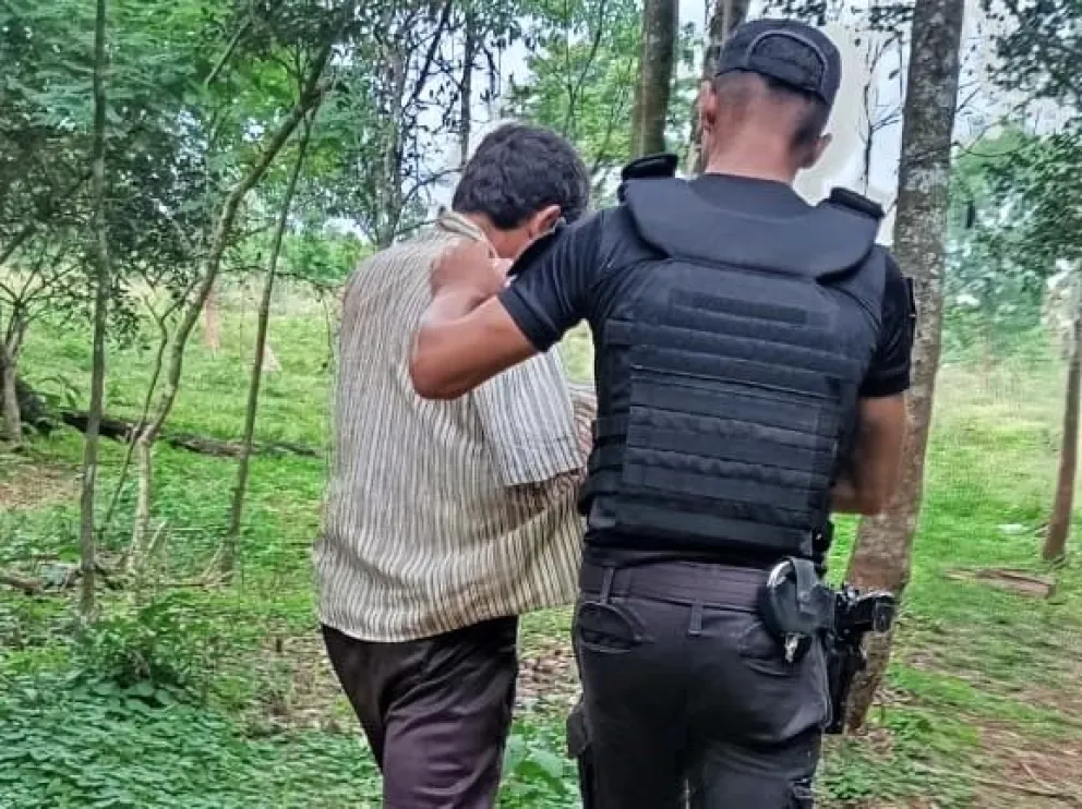 El hombre regresó a la provincia hace algunos días, y fue capturado. //Foto: Policía de Misiones.