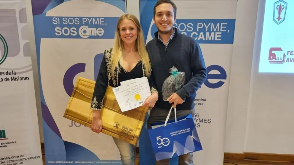 Raiza cultivos hidropónicos, se llevó el premio Joven Empresario Misionero del 2024.
