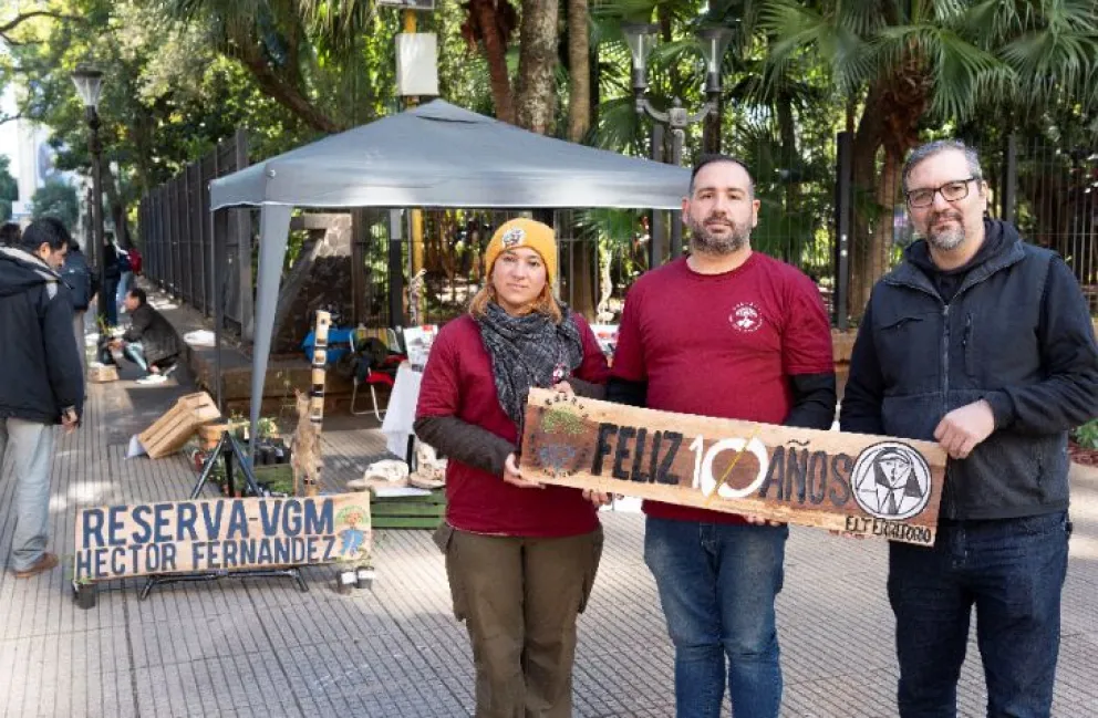 La Reserva VGM Héctor Fernández de San Antonio entregó un reconocimiento a El Territorio en su centenario. Fotos: Marcelo Rodríguez 