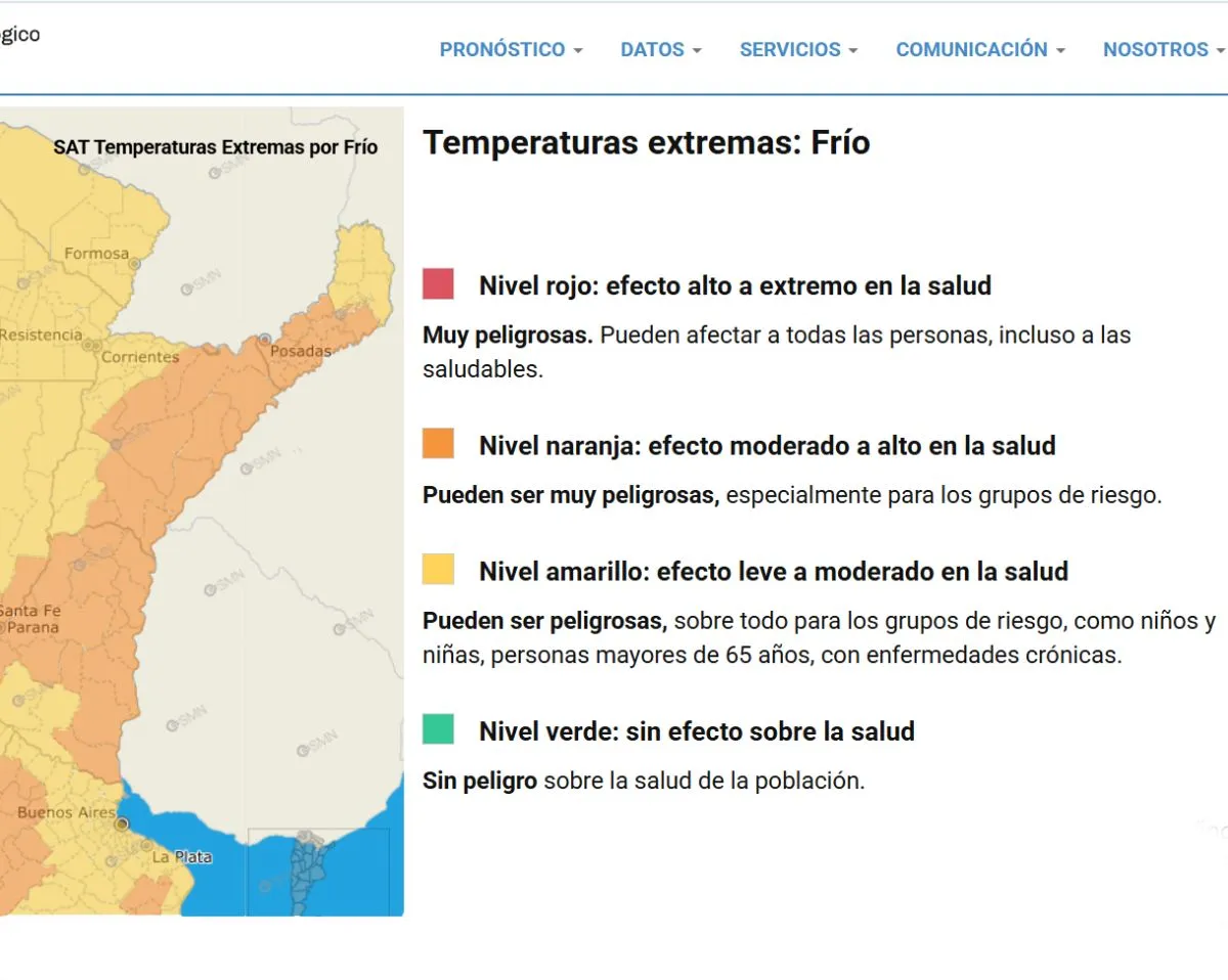 Temperaturas bajo cero y alerta naranja para Misiones imagen-7