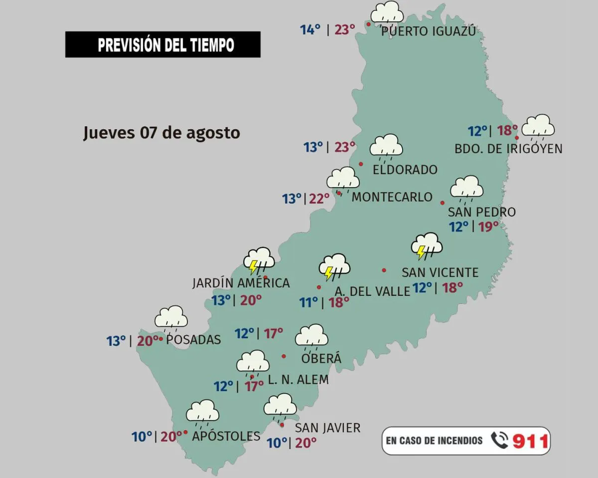 Jueves inestable con posibles lluvias y ambiente templado imagen-8