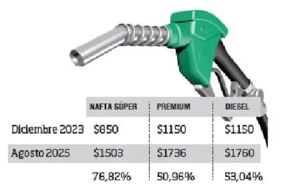 Desde la asunción de Milei, los combustibles no pararon de subir 8 Desde la asunción de Milei, los combustibles no pararon de subir imagen-7