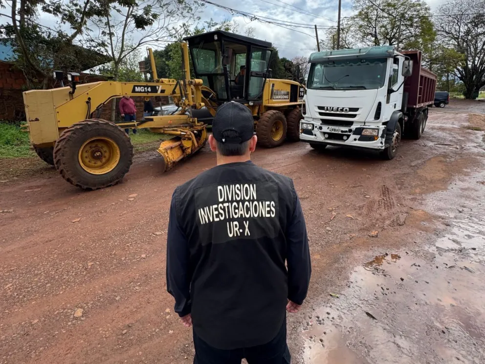 La maquinaria estaba guardada en un galpón de la ciudad capital. //Foto: Policía de Misiones.