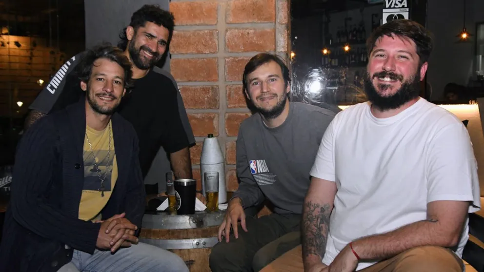 Chipa Díaz, Tomás Bragagnolo, Nicolás Carballo y Santiago Schiavoni compartieron una agradable jornada entre amigos.
