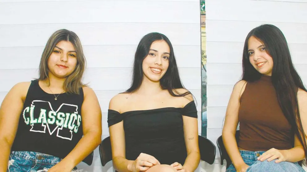  María Alejandra Santos, Delfina Da Silva y Agostina Belén Morel.