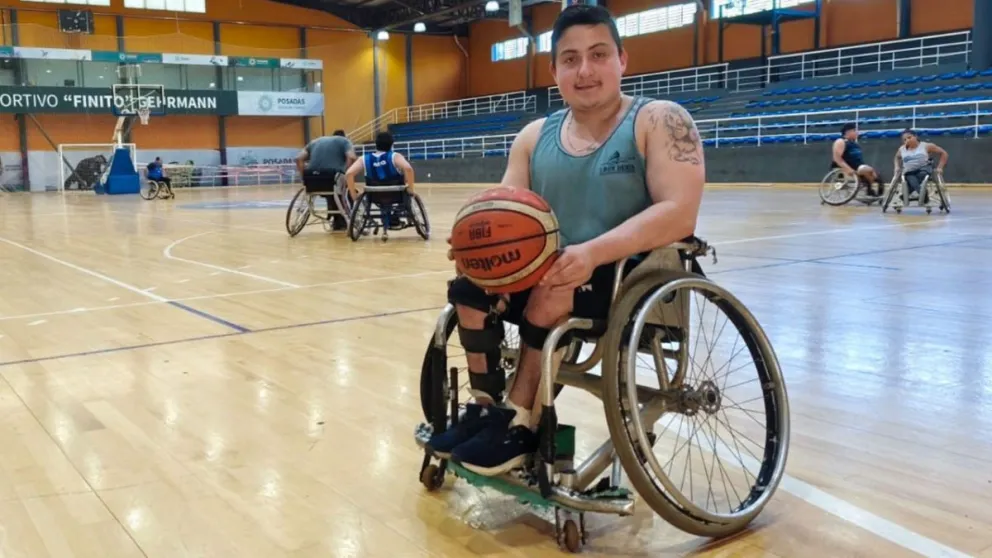 “Comencé con el básquet adaptado antes de la pandemia”, recordó. Foto: Marcos Isaac