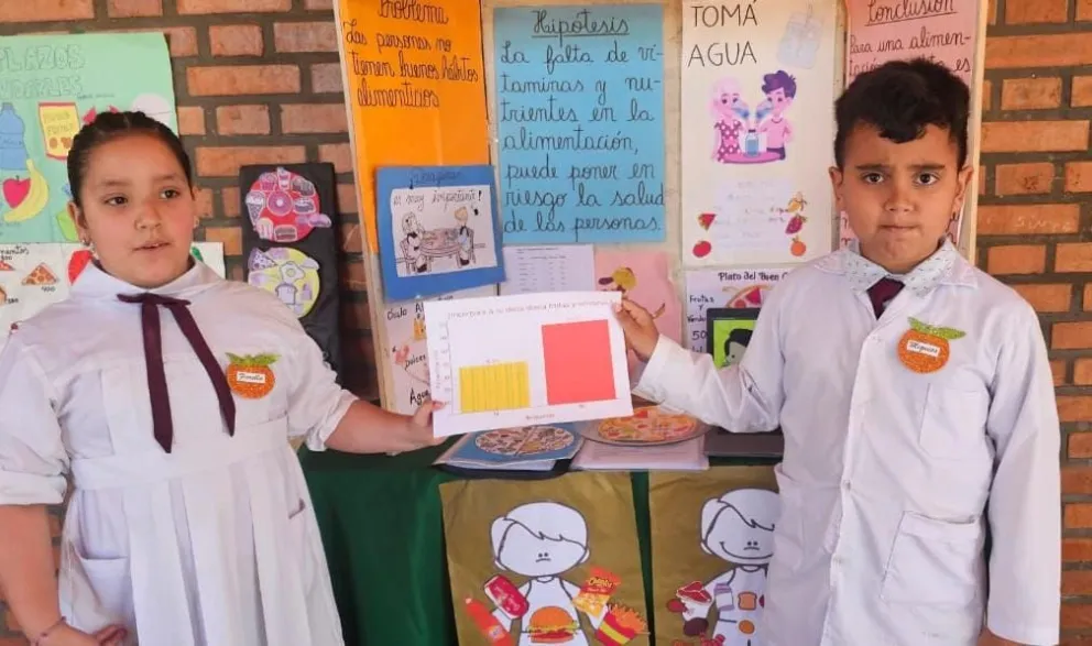 El proyecto ¡A más Color, mejor Nutrición! fue desarrollado por alumnos de tercer grado B de la Escuela 133 de Jardín América. // Fotos: Esteban González