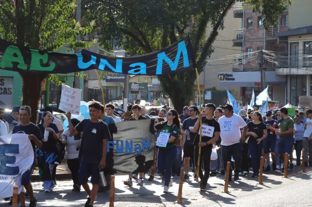 La marcha fue masiva en Eldorado: Fotos: Matías Bordón