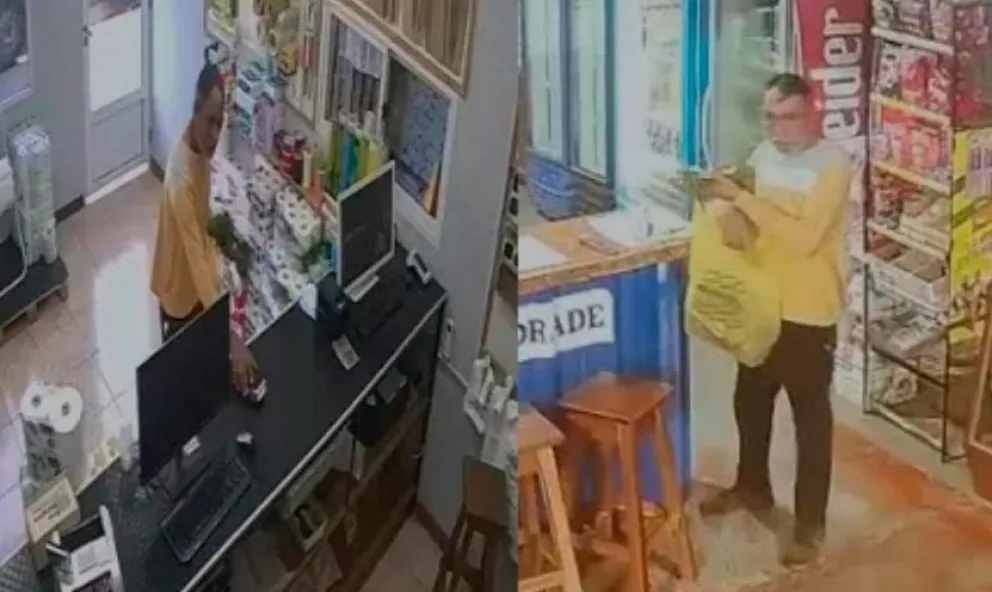 Luego de que sus robos sean captados en imágenes el detenido quedó alojado en la Seccional Quinta de Oberá. 