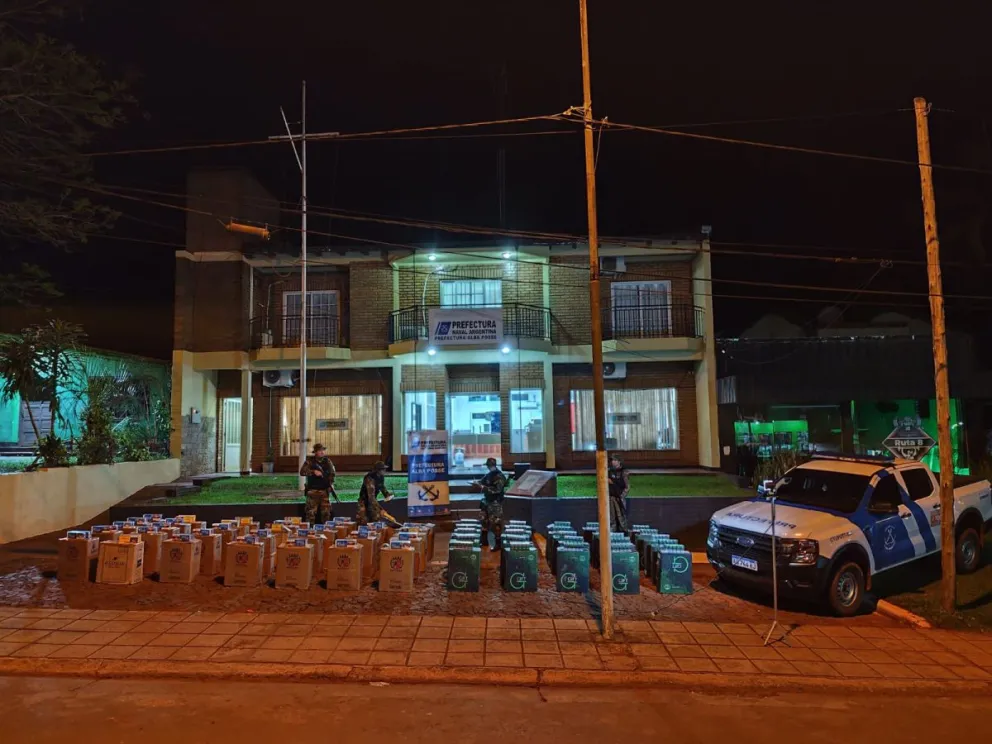 La carga fue puesta a disposición de la justicia federal. //Foto: Prefectura Alba Posse.