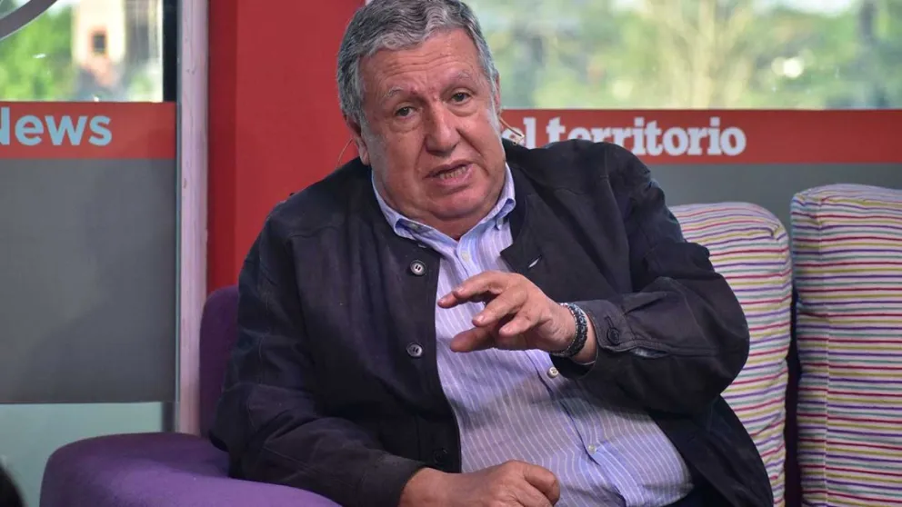 Ramón Puerta en un mano a mano sobre su candidatura. Foto: César Lasso