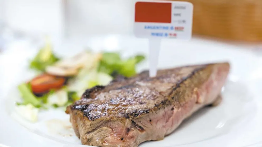 La carne argentina se promocionó como natural y sustentable. Foto: IPCVA