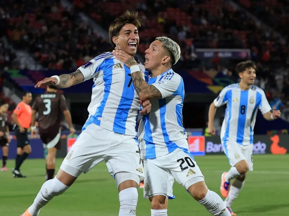 La Sub 20 de Argentina fue demasiado para México. //Foto: AFA Selección.