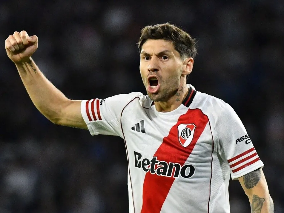 Gonzalo Montiel, autor de uno de los goles. //Foto: Liga Profesional.