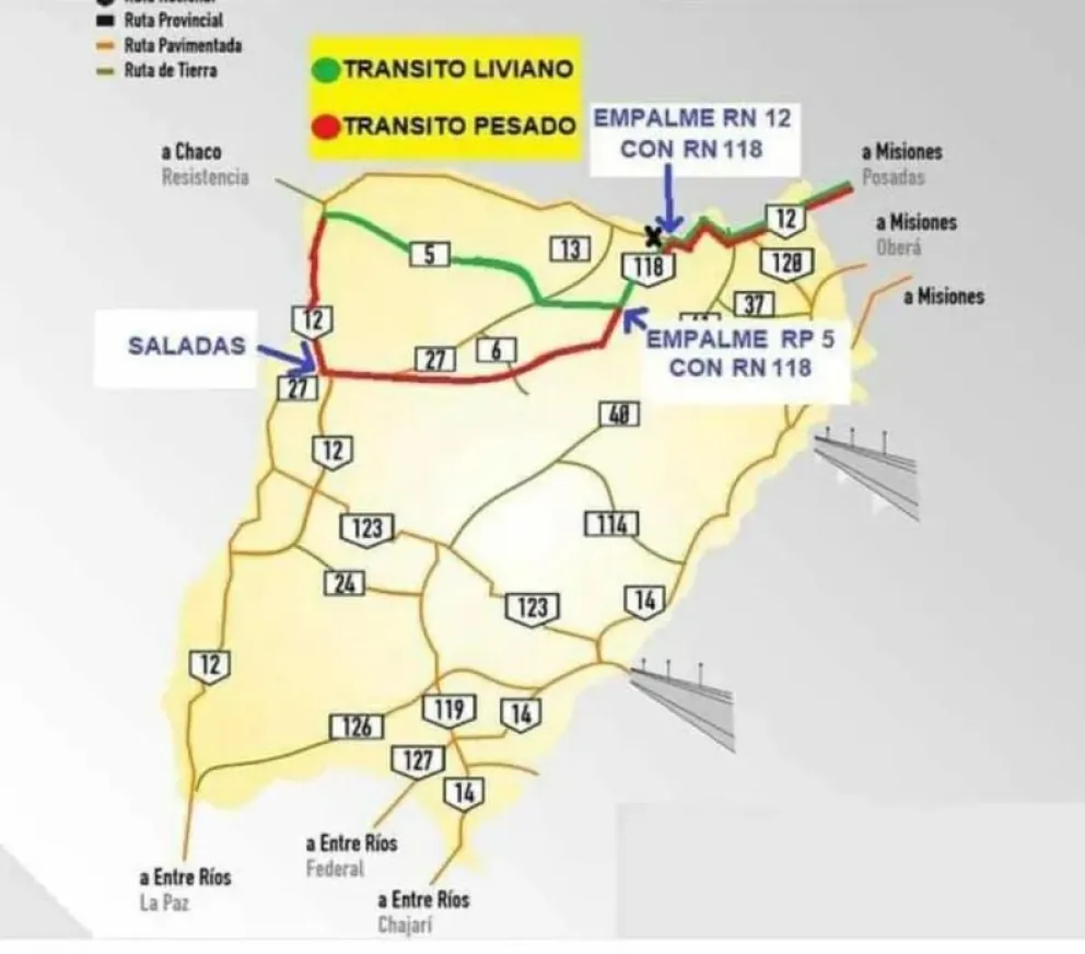Continúa el corte total sobre la ruta nacional 12 en cercanías a Ita ...