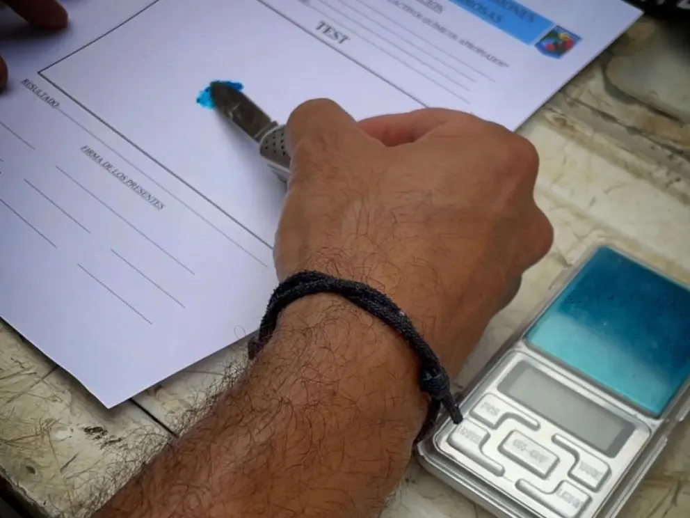 La pericia química determinó que la sustancia que tenían era clorhidrato de cocaína. //Foto: