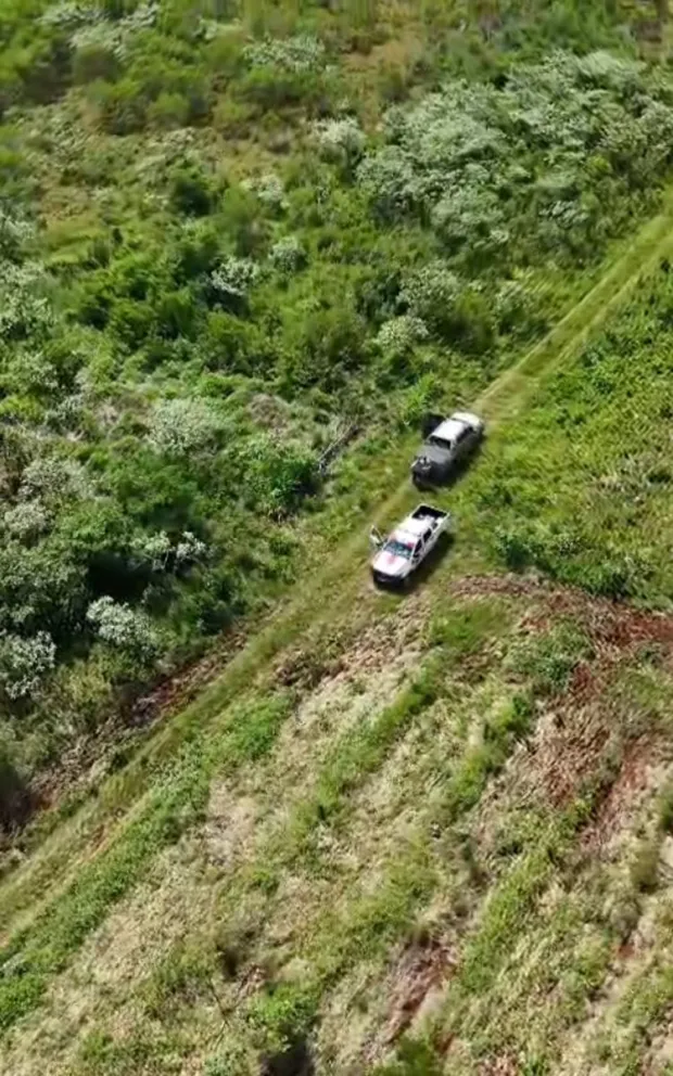 La búsqueda se realiza a pie y con drones.
