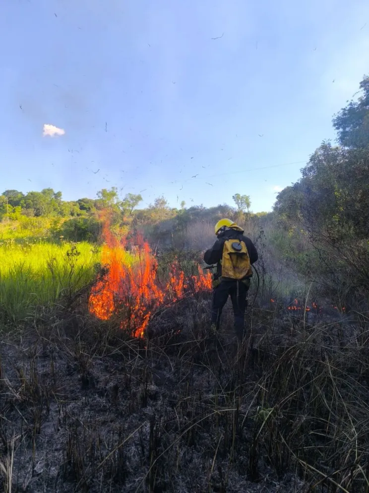 Hoy se registraron incendios en varios puntos de la provincia. 