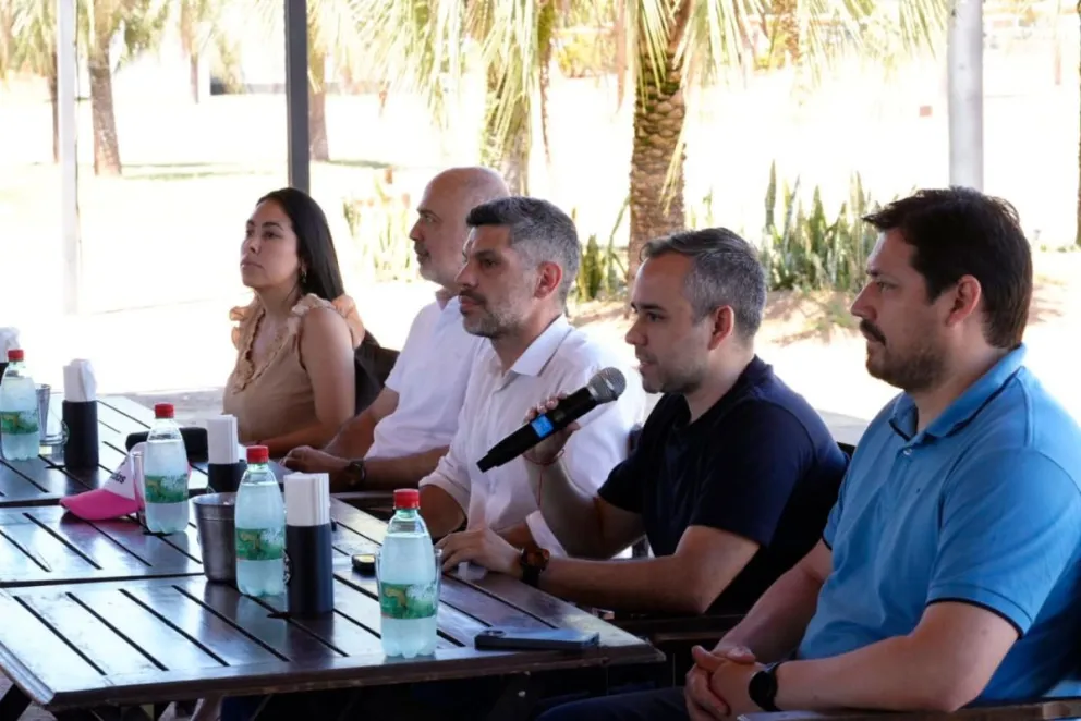 El lanzamiento fue en El Brete. Detallaron sobre el evento los funcionarios Rodríguez, Dahir, Simsolo y Romero. Foto: M. Rodríguez