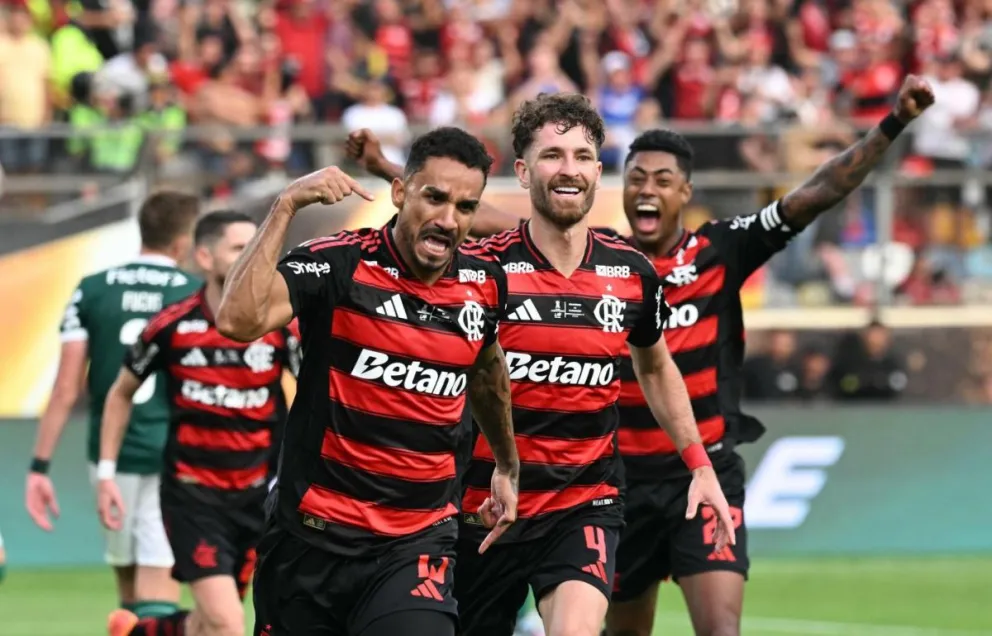 Flamengo fue muy superior a Palmeiras durante todo el partido. //Foto: El Gráfico.