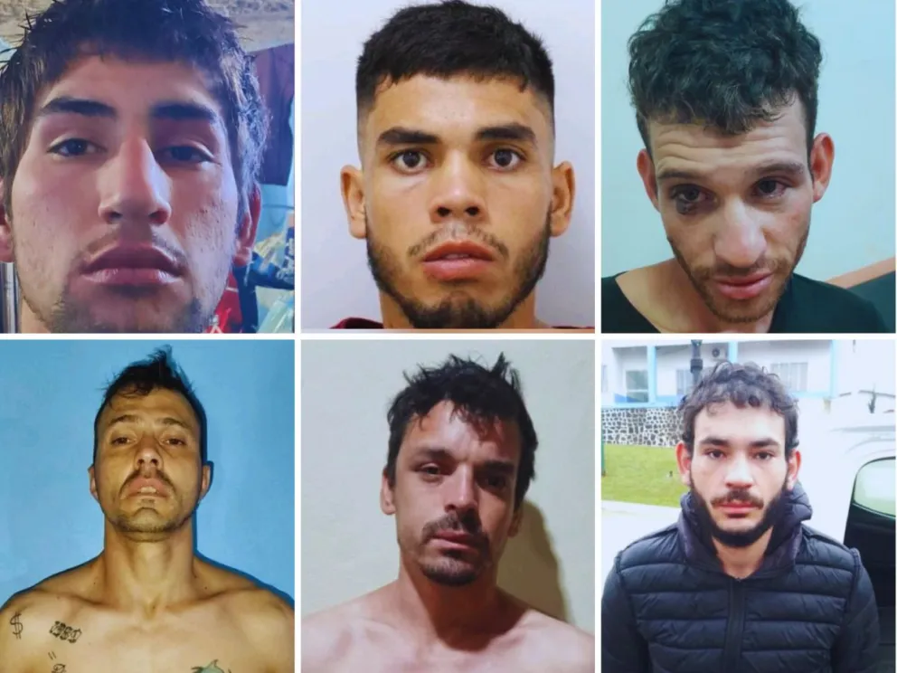 Los seis evadidos, buscados por estas horas.