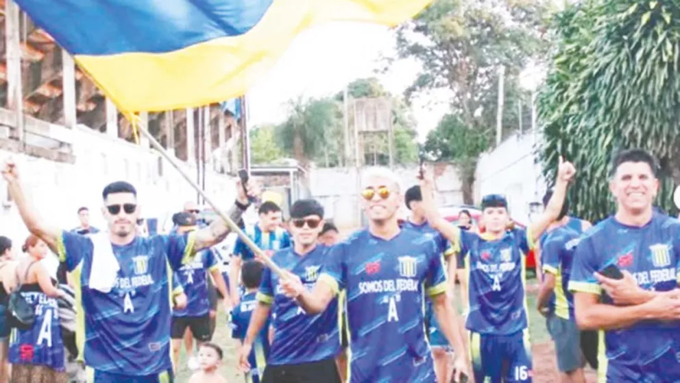 El año del Auriazul comenzó a puro festejo con el ascenso al Federal A en febrero. Foto: prensa Mitre