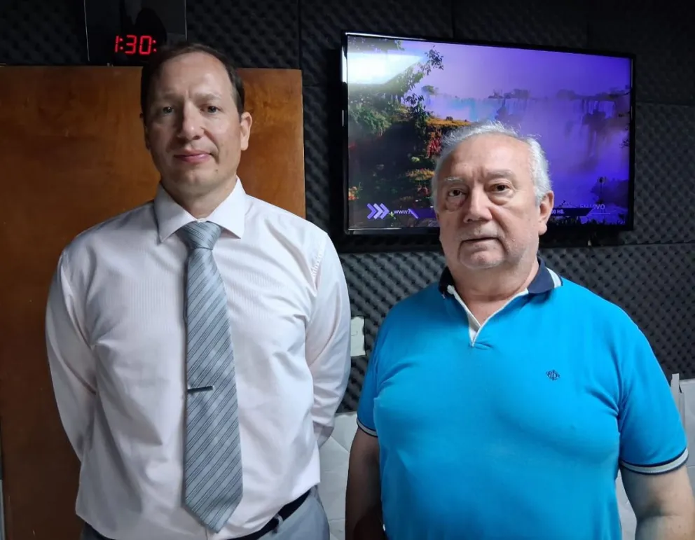 Gustavo Lamy, gerente de la entidad y Horacio Almirón, referente de la Comisión de Asociados.