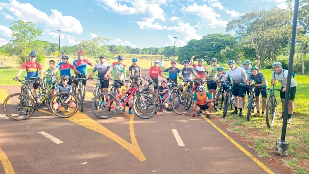 Fueron aproximadamente 19 los ciclistas que recibieron las coordenadas de Nicolás Valdez y Paula Quiros, dos de los referentes que tiene la provincia. 