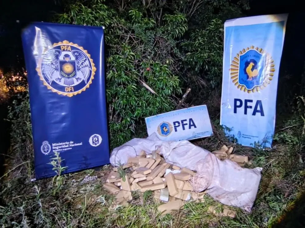 La droga estaba en un punto de acopio. //Foto: PNA.