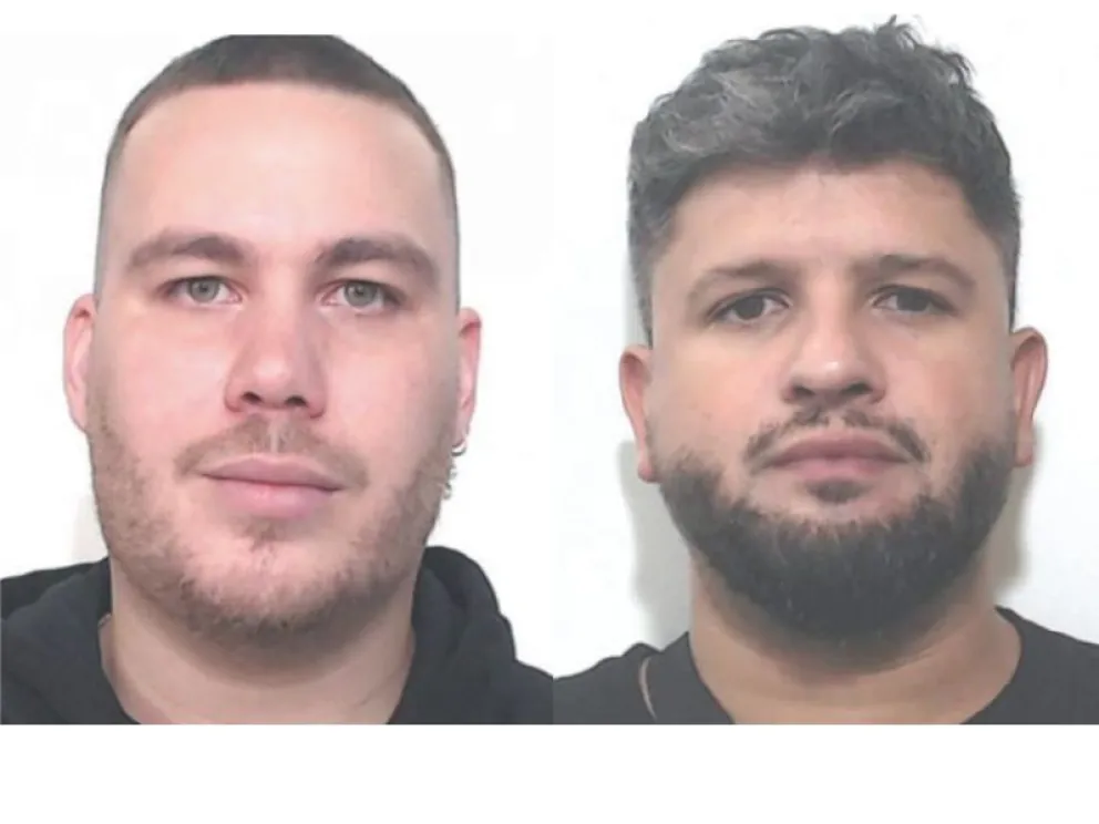 Da Silva (izquierda) y Godoy, ambos con pedido de captura nacional e interncional.