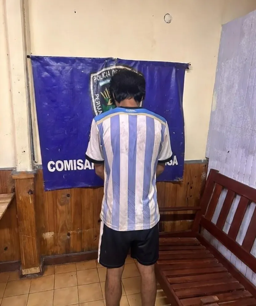 Gabriel F. (32) fue detenido en el barrio Anselmo de Candelaria, tras agredir a su ex y fugarse de la Policía.