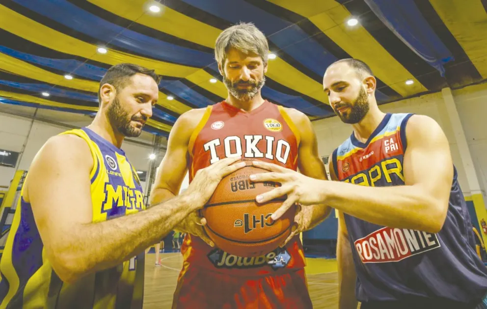 Los capitanes Zandomeni, González y Tantos, encargados de guiar a equipos que se armaron para dar pelea y afrontarán viajes y sacrificios durante varios meses.  		Foto: Jorge Acosta