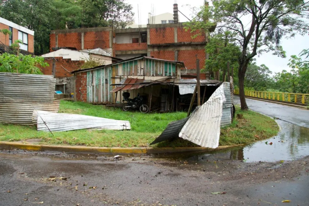 La tormeta dejó varios daños en distintos barrios. Fotos: Agustina Vera
