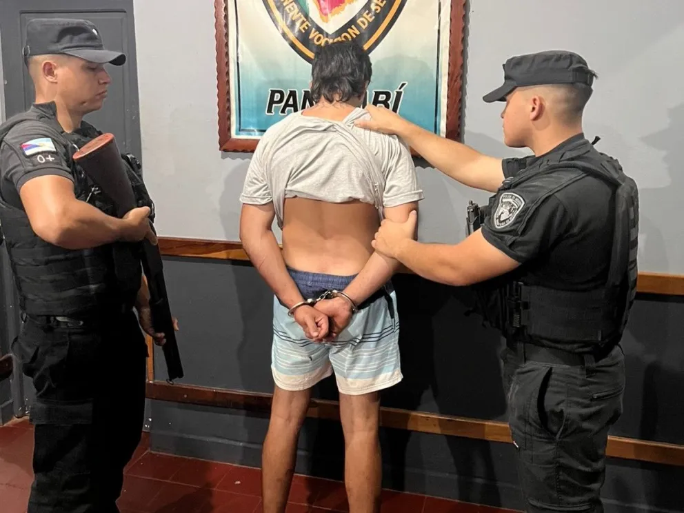 El acusado terminó tras las rejas. //Foto: Policía de Misiones.