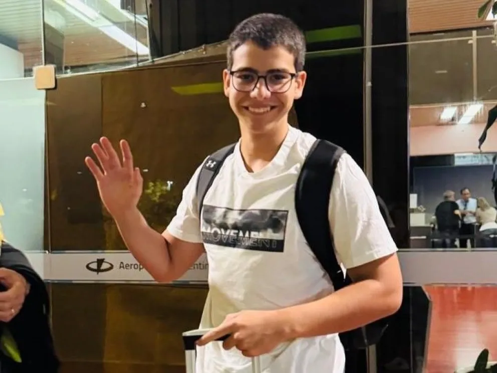 Alejo rumbo a Buenos Aires.
