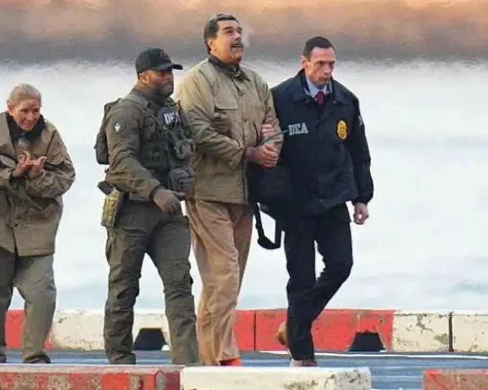 Maduro en el momento de su detención. //Foto: Archivo.