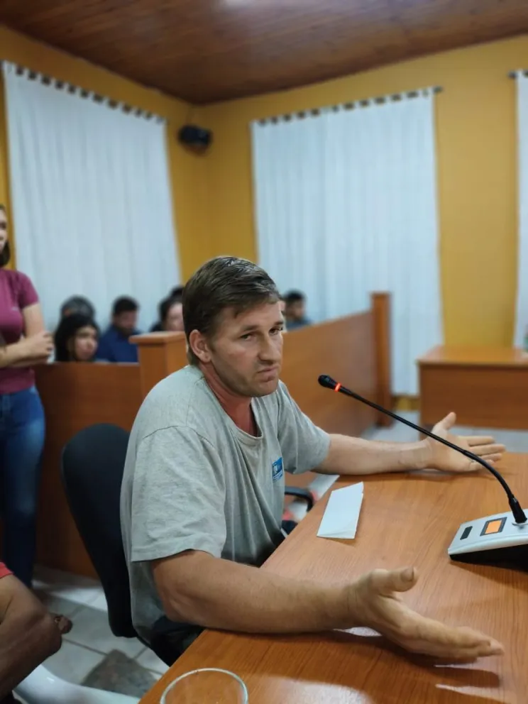 Samuel Doichele presidente de la Cooperativa Integral Wanda del paraje Nueva Argentina, que atiende a 32 pacientes, fue uno de los expositores. Foto: Miguel Garcete
