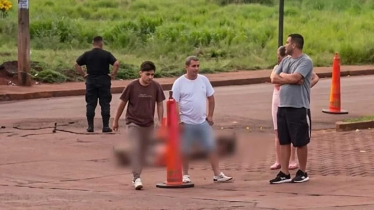 Barrio Santa Helena, de Garupá. Fabricio Rodríguez murió en el lugar