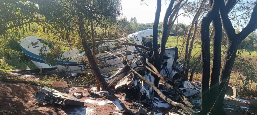 Una aeronave cayó en Minga Guazú en cercanías del Aeropuerto Guaraní. //Foto: ABC Color.